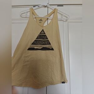 Yellow Workout Tank 'Climb Mountains'